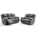 Ensemble de canapés - Simili cuir - 206x94x103 cm - Gris - Moderne relax manuel
